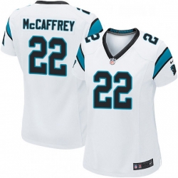 Womens Nike Carolina Panthers 22 Christian McCaffrey Game White NFL Jersey