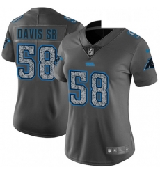 Womens Nike Carolina Panthers 58 Thomas Davis Gray Static Vapor Untouchable Limited NFL Jersey