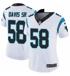 Womens Nike Carolina Panthers 58 Thomas Davis White Vapor Untouchable Limited Player NFL Jersey