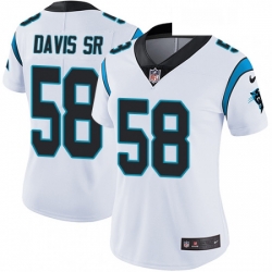 Womens Nike Carolina Panthers 58 Thomas Davis White Vapor Untouchable Limited Player NFL Jersey