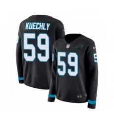 Womens Nike Carolina Panthers 59 Luke Kuechly Limited Black Therma Long Sleeve NFL Jersey