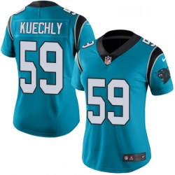 Womens Nike Carolina Panthers 59 Luke Kuechly Limited Blue Rush Vapor Untouchable NFL Jersey