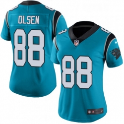 Womens Nike Carolina Panthers 88 Greg Olsen Limited Blue Rush Vapor Untouchable NFL Jersey