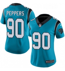 Womens Nike Carolina Panthers 90 Julius Peppers Elite Blue Alternate NFL Jersey
