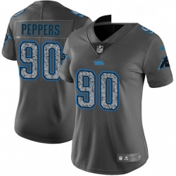 Womens Nike Carolina Panthers 90 Julius Peppers Gray Static Vapor Untouchable Limited NFL Jersey
