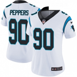Womens Nike Carolina Panthers 90 Julius Peppers White Vapor Untouchable Limited Player NFL Jersey