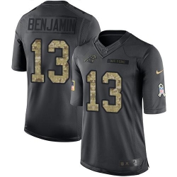 Nike Panthers #13 Kelvin Benjamin Black Youth Stitched NFL Limited 2016 Salute to Service Jersey