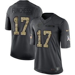 Nike Panthers #17 Devin Funchess Black Youth Stitched NFL Limited 2016 Salute to Service Jersey