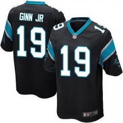 Nike Panthers #19 Ted Ginn Jr Black Team Color Youth Stitched NFL Elite Jersey