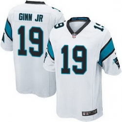 Nike Panthers #19 Ted Ginn Jr White Youth Stitched NFL Elite Jersey