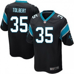 Nike Panthers #35 Mike Tolbert Black Team Color Youth Stitched NFL Elite Jersey