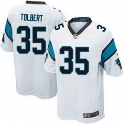 Nike Panthers #35 Mike Tolbert White Youth Stitched NFL Elite Jersey