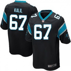 Nike Panthers #67 Ryan Kalil Black Team Color Youth Stitched NFL Elite Jersey