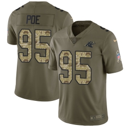Nike Panthers #95 Dontari Poe Olive Camo Youth Stitched NFL Limited 2017 Salute to Service Jersey