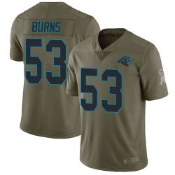 Panthers 53 Brian Burns Olive Youth Stitched Football Limited 2017 Salute to Service Jersey