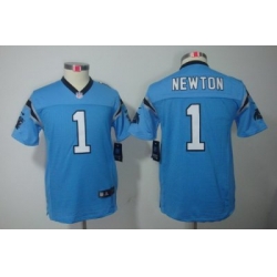 Youth Nike Carolina Panthers #1 Newton Blue Color[Youth Limited Jerseys]