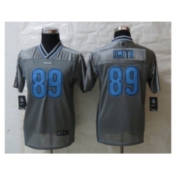 Youth Nike Carolina Panthers #89 Smith Grey Jerseys(Vapor)