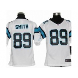 Youth Nike Carolina Panthers #89 Steve Smith white Jerseys