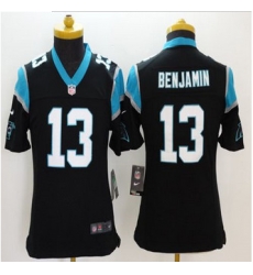 Youth new Panthers #13 Kelvin Benjamin Black Team Color Stitched NFL Limited Jersey
