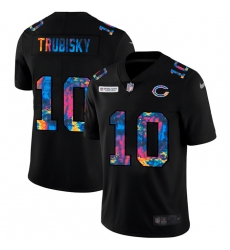 Chicago Bears 10 Mitchell Trubisky Men Nike Multi Color Black 2020 NFL Crucial Catch Vapor Untouchable Limited Jersey