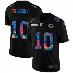Chicago Bears 10 Mitchell Trubisky Men Nike Multi Color Black 2020 NFL Crucial Catch Vapor Untouchable Limited Jersey