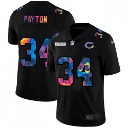 Chicago Bears 34 Walter Payton Men Nike Multi Color Black 2020 NFL Crucial Catch Vapor Untouchable Limited Jersey