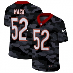 Chicago Bears 52 Khalil Mack Men Nike 2020 Black CAMO Vapor Untouchable Limited Stitched NFL Jersey