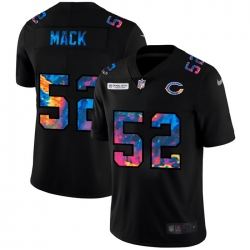 Chicago Bears 52 Khalil Mack Men Nike Multi Color Black 2020 NFL Crucial Catch Vapor Untouchable Limited Jersey