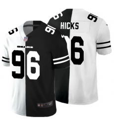 Chicago Bears 96 Akiem Hicks Men Black V White Peace Split Nike Vapor Untouchable Limited NFL Jersey