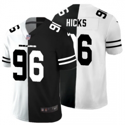 Chicago Bears 96 Akiem Hicks Men Black V White Peace Split Nike Vapor Untouchable Limited NFL Jersey