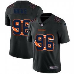Chicago Bears 96 Akiem Hicks Men Nike Team Logo Dual Overlap Limited NFL Jersey Black