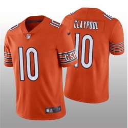 Men Chicago Bears 10 Chase Claypool Orange Vapor Untouchable Limited Stitched Football Jersey