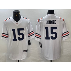 Men Chicago Bears 15 Rome Odunze White 2024 Draft Vapor Stitched Football Jersey