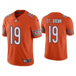 Men Chicago Bears 19 Equanimeous St  Brown Orange Vapor Untouchable Limited Stitched Jersey