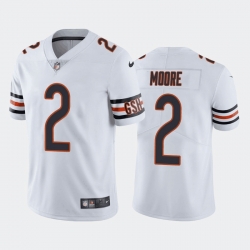 Men Chicago Bears 2 D J  Moore White Vapor Untouchable Stitched Football Jersey