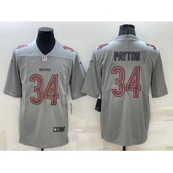 Men Chicago Bears 34 Walter Payton Grey Atmosphere Fashion Stitched Jersey