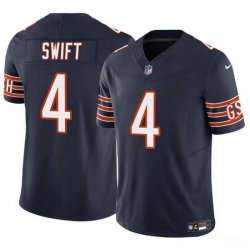 Men Chicago Bears 4 D u2019Andre Swift Navy 2023 F U S E  Vapor Stitched Football Jersey
