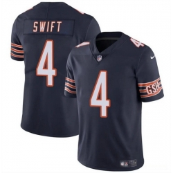 Men Chicago Bears 4 D u2019Andre Swift Navy Vapor Stitched Football Jersey