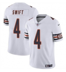 Men Chicago Bears 4 D u2019Andre Swift White Vapor Stitched Football Jersey
