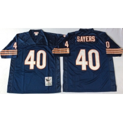 Men Chicago Bears 40 Gale Sayers Navy M&N 1985 Throwback Jersey