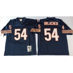 Men Chicago Bears 54 Brian Urlacher Navy M&N 1985 Throwback Jersey