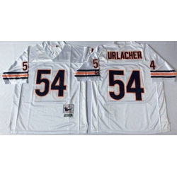 Men Chicago Bears 54 Brian Urlacher White M&N Road Throwback Jersey