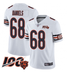 Men Chicago Bears 68 James Daniels White Vapor Untouchable Limited Player 100th Season Football Jersey