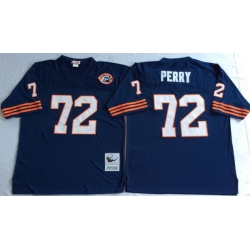 Men Chicago Bears 72 William Perry Navy M&N Throwback Jersey