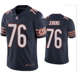 Men Chicago Bears 76 Teven Jenkins Navy Vapor untouchable Limited Stitched Jersey
