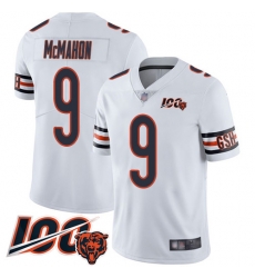 Men Chicago Bears 9 Jim McMahon White Vapor Untouchable Limited Player 100th Season Football Jersey