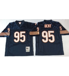 Men Chicago Bears 95 Richard Dent Navy M&N Throwback Jersey
