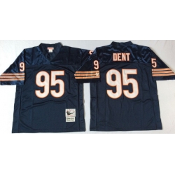 Men Chicago Bears 95 Richard Dent Navy M&N Throwback Jersey