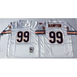 Men Chicago Bears 99 Dan Hampton White M&N Road Throwback Jersey