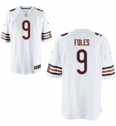 Men Chicago Bears Nick Foles  9 White Limited Jersey